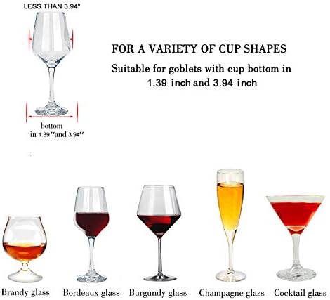 MOCOUM 4 Rows Wine Glasses Holder Under Cabinet Rack