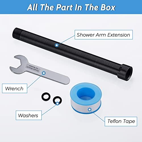 G-Promise 10 Inches Shower Head Extension Arm Oil Rubbed Bronze 1