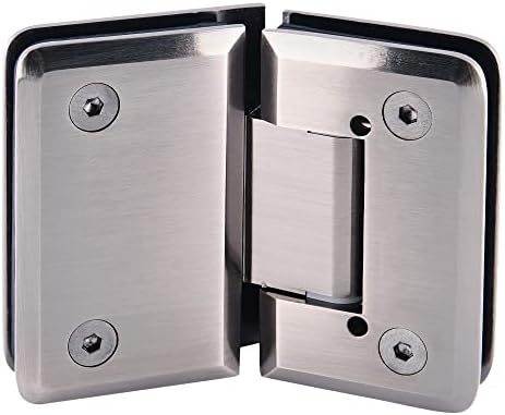 Brixwell Adjustable 135 Degree Glass to Glass Shower Door Hinge