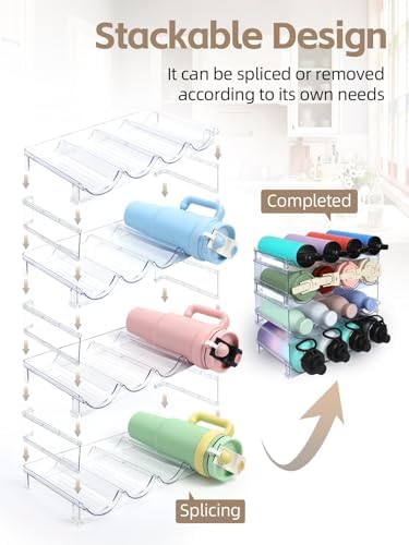 TIDY SAVANT 4 Pack Stackable Wine Water Bottle Rack