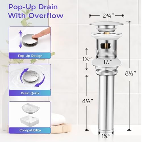 Onader 1 or 3 Hole Brushed Nickel Faucet