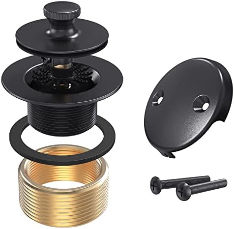 Matte Black Tub Drain and Overflow Kit Replacement