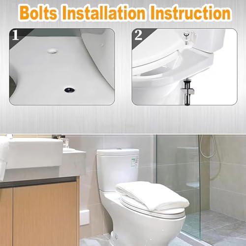 Dljingan Heavy Duty Toilet Seat Bolt Kit 4pcs Universal