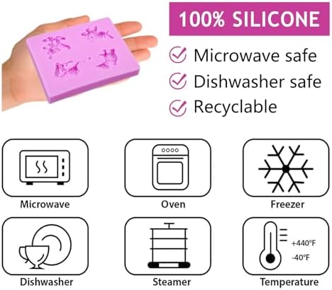 Elephant Silicone Chocolate Molds 2 Pcs for Cake Decorations