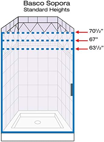 Basco Pivot Shower Door Clear Glass Silver