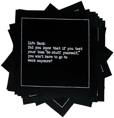 Five Star Black Cotton Cocktail Napkins 50 Pack