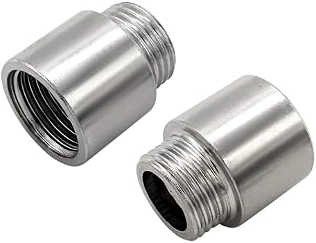 2 Pcs 30mm Shower Head Extension Stainless Steel Adapter