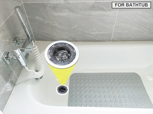 2PCS Tub Drain Hair Catcher - 275 Inch Stainless Steel Strainer