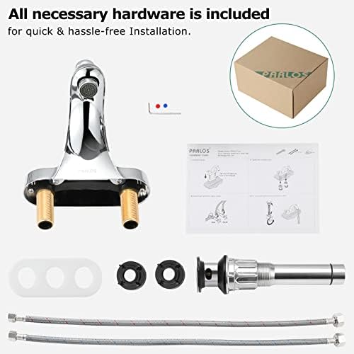 PARLOS Single Handle Chrome Bathroom Faucet with Drain Assembly