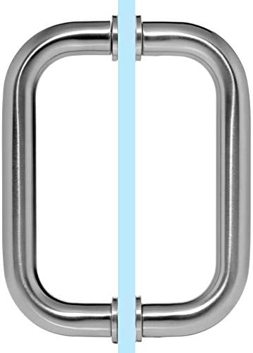 Dynasty Hardware 6 Back to Back Shower Door Pull Satin Nickel