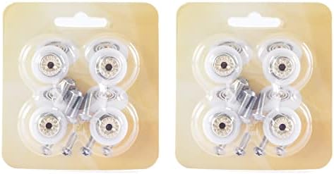 8pcs BrassPOM Shower Door Rollers 19mm Diameter Bathroom Replacement