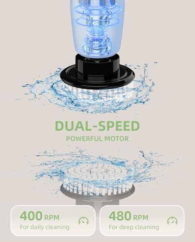 Lxlu Electric Spin Scrubber with 8 Brush Heads