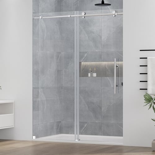 DELAVIN Frameless Shower Door 56-59 x 75