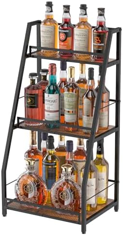 3-Tier Trapezoid Liquor Stand for Home Bar