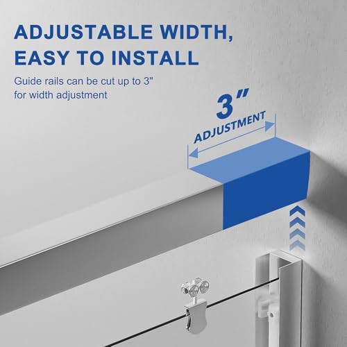 Botwinkle Bathtub Shower Door 56-59 x 59 Bright Silver