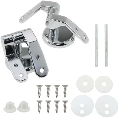 DGZZI Toilet Seat Hinges Zinc Alloy Adjustable Chrome