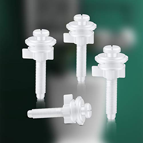 Jetec 16-Piece Toilet Seat Screws Replacement Kit - White