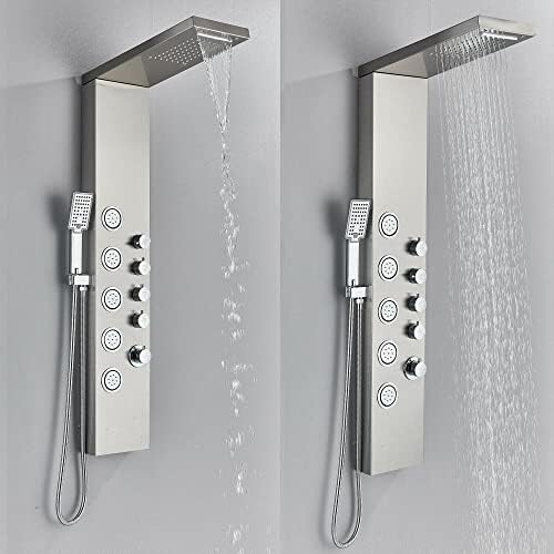 Gougeltd LED Light Shower Panel with Massager Jets 1