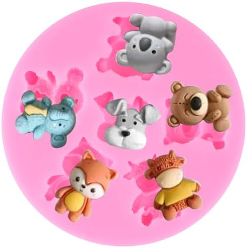 Zoo Animals Silicone Fondant Mold for Cake Decor