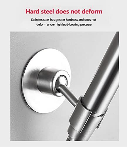 Adjustable Shower Head Holder 304 Stainless Steel No Drill Wall Mount