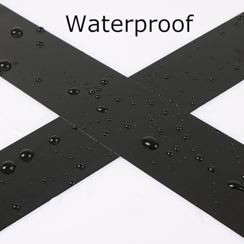 SinoPack Duct Tape 12 Pack Heavy Duty Waterproof Black No Residue
