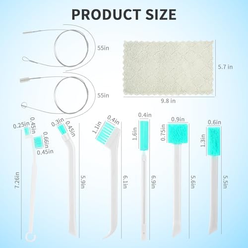 YONHTUTU 16 Pcs Ice Maker Cleaning Brush Set with Rags