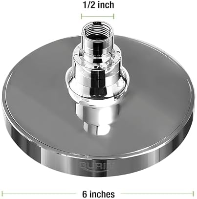 GURIN High Pressure Rain Shower Head with Chrome Finish