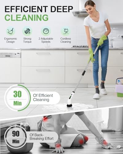 Lxlu Electric Spin Scrubber with 9 Brush Heads