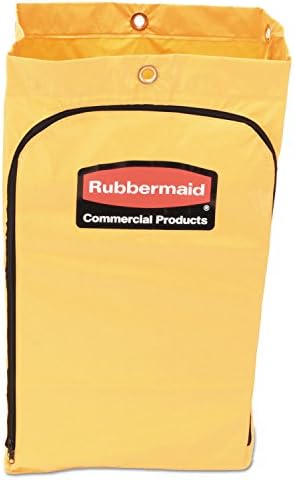 Rubbermaid 24 Gal Yellow Zippered Vinyl Bag for Cleaning Carts