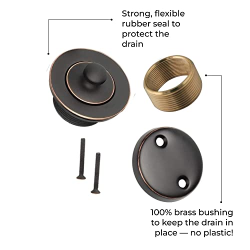 Dorence Oil Rubbed Bronze Tub Drain Stopper Kit 1