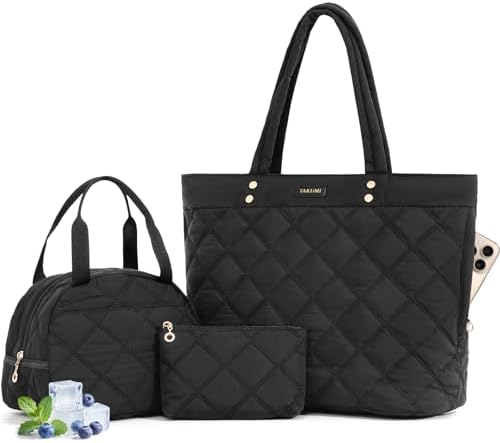 TAKUMI 3PCS Lunch Tote Bag Combo for Women