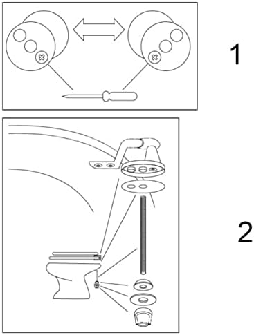 Zinc Alloy Toilet Seat Hinge Fixings Set with Bolts