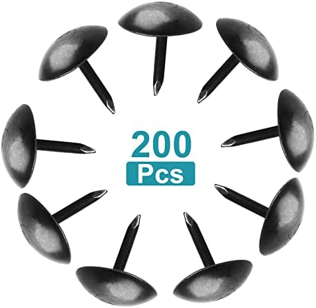 Piutouyar 200 Pcs Black Upholstery Tacks 7x13mm