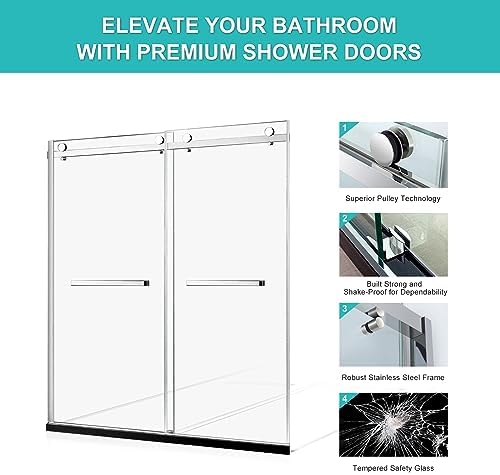 MoSweet Milano Double Sliding Shower Door 54x74 1