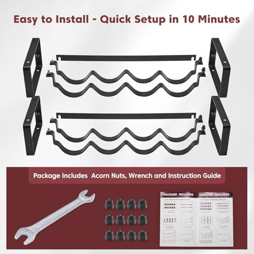 Stackable Wine Rack with 3 Installation Styles