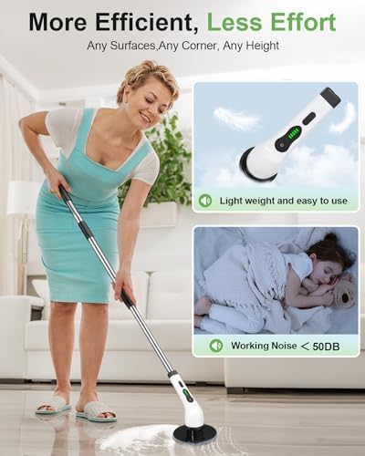 Lxlu Electric Spin Scrubber with 9 Brush Heads