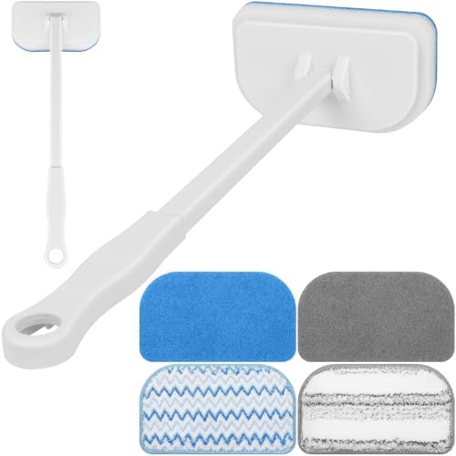 MOSEN 4-in-1 Shower Scrub Brush with 4 Heads