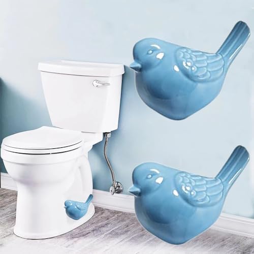 2PCS Ceramic Frog Toilet Bolt Covers Cute Bathroom Decor