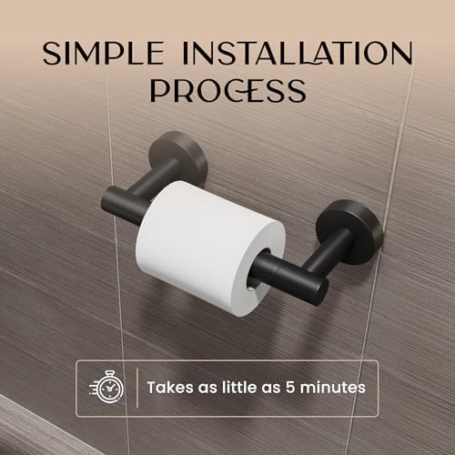 Day Moon Matte Black Toilet Paper Holder - Wall Mount for Bathroom