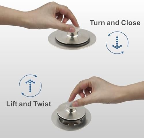 HIDROP Brushed Nickel Tub Drain Trim Set with Overflow Conversion Kit
