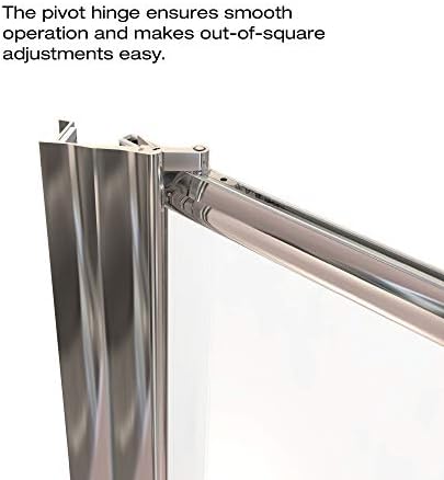 Basco Pivot Shower Door Clear Glass Silver