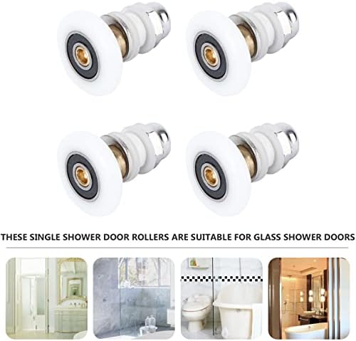 DOITOOL 4PCS Copper Shower Door Rollers 28mm Diameter 1