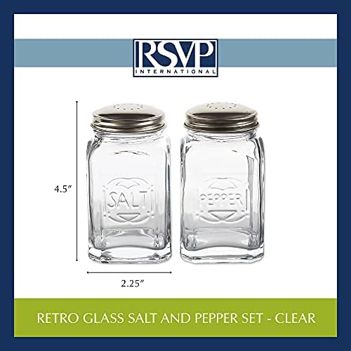 RSVP International Jumbo Retro Salt Pepper Shaker Set