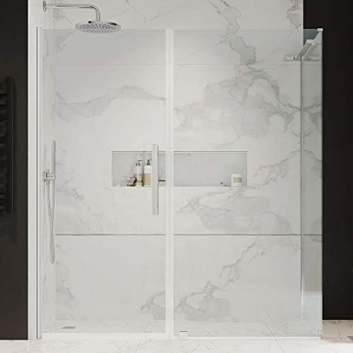 OVE Decors Satin Nickel Frameless Shower Door 58x29