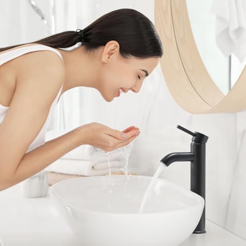 VOTON Chrome Modern Tall Vessel Sink Faucet Single Handle One Hole