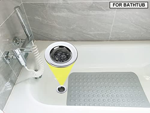 Seatery 150 Bathtub Strainer with Hair Catcher - Stainless Steel Pack of 2