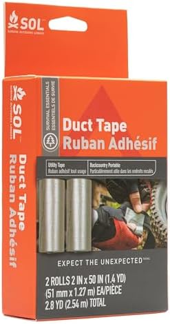 SOL 2 x 50 Inch Duct Tape 2 Count Pack of 4