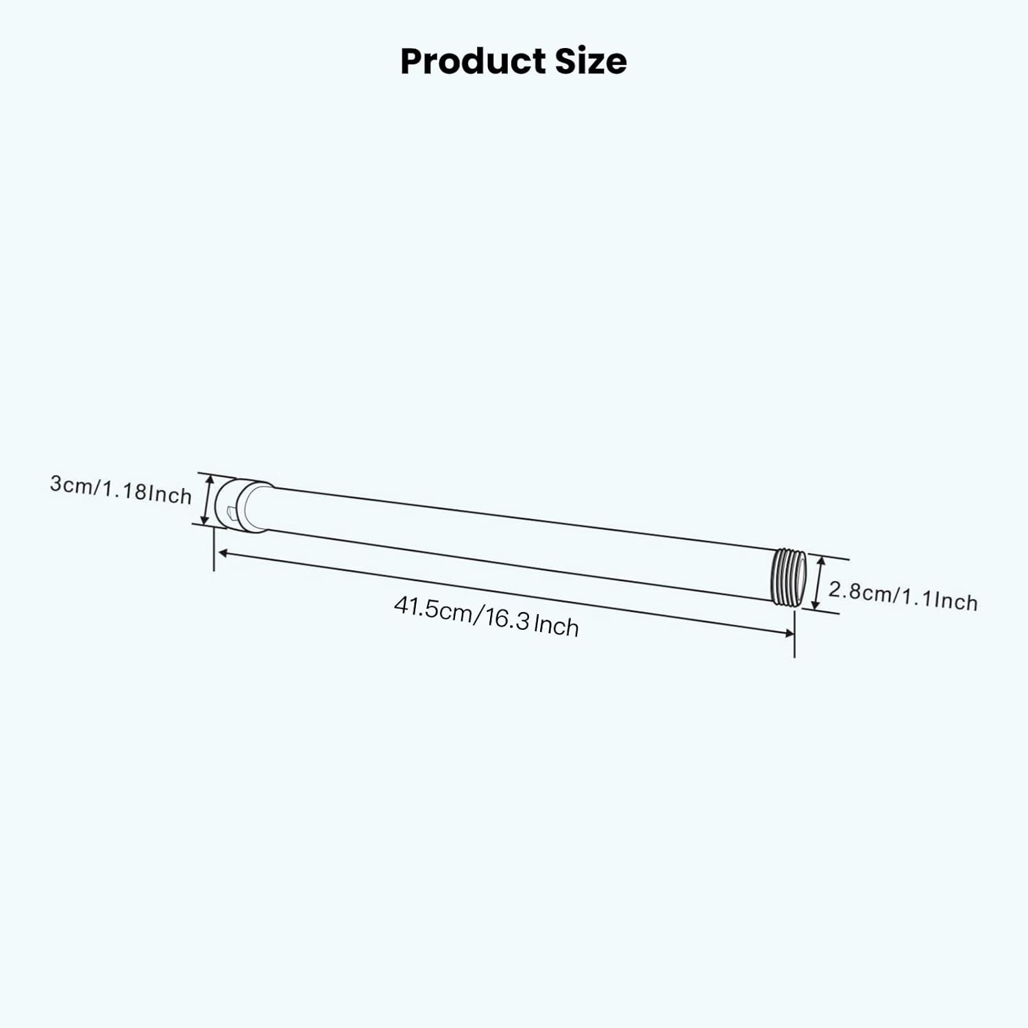gotonovo G34 Shower Extension Tube 16 Inch 1