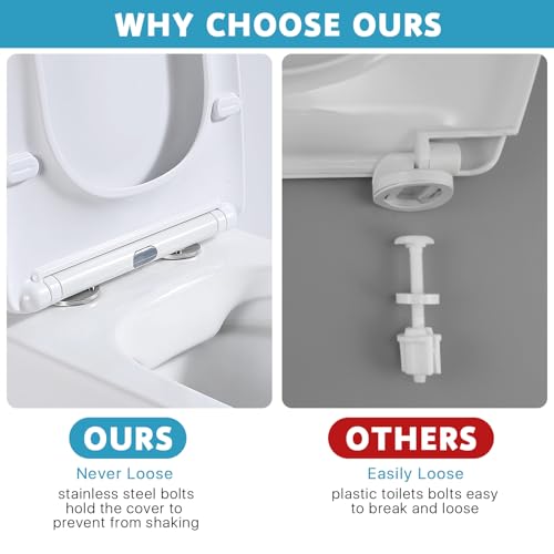 Supkiir 4Pcs Toilet Seat Replacement Kit