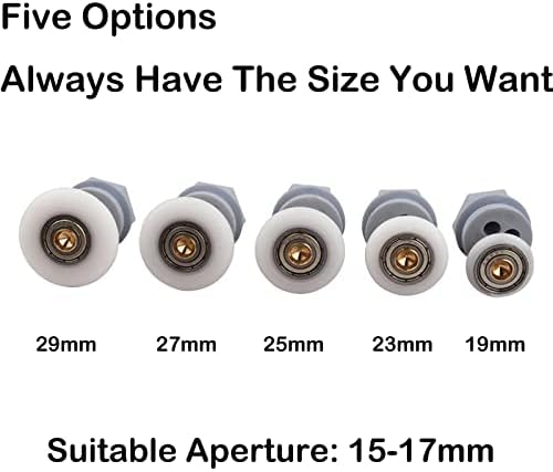 Qikuver 4PCS Shower Door Rollers 29MM Replacement